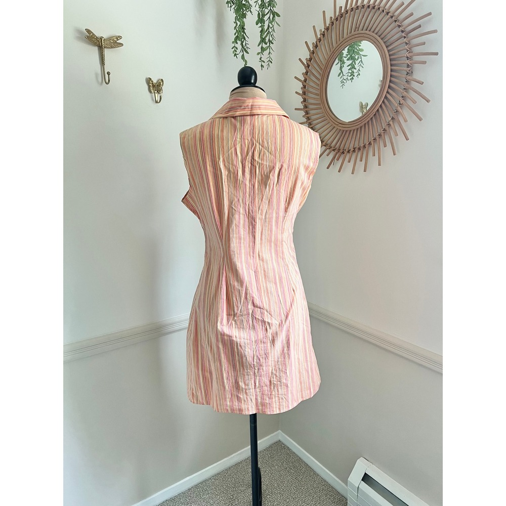 Vintage Y2K Street Code Striped Mini Dress - Picture 4 of 6